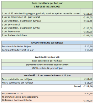 Contributie 2-2026 tot 2-2027